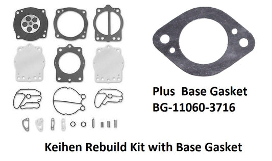 Kawasaki Keihin Rebuild Kit with Base Gasket SBT# 41-202C For Kawasaki PWC  550 650 750 Carb  Ss Xi Js Ts Sc Sx
