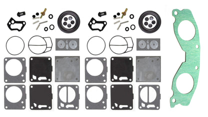 Yamaha Mikuni Dual Carb Rebuild Kit with Base Gasket 64X-13556-00-00 XL 760 Wave Runner Wave Blaster Wave Venture