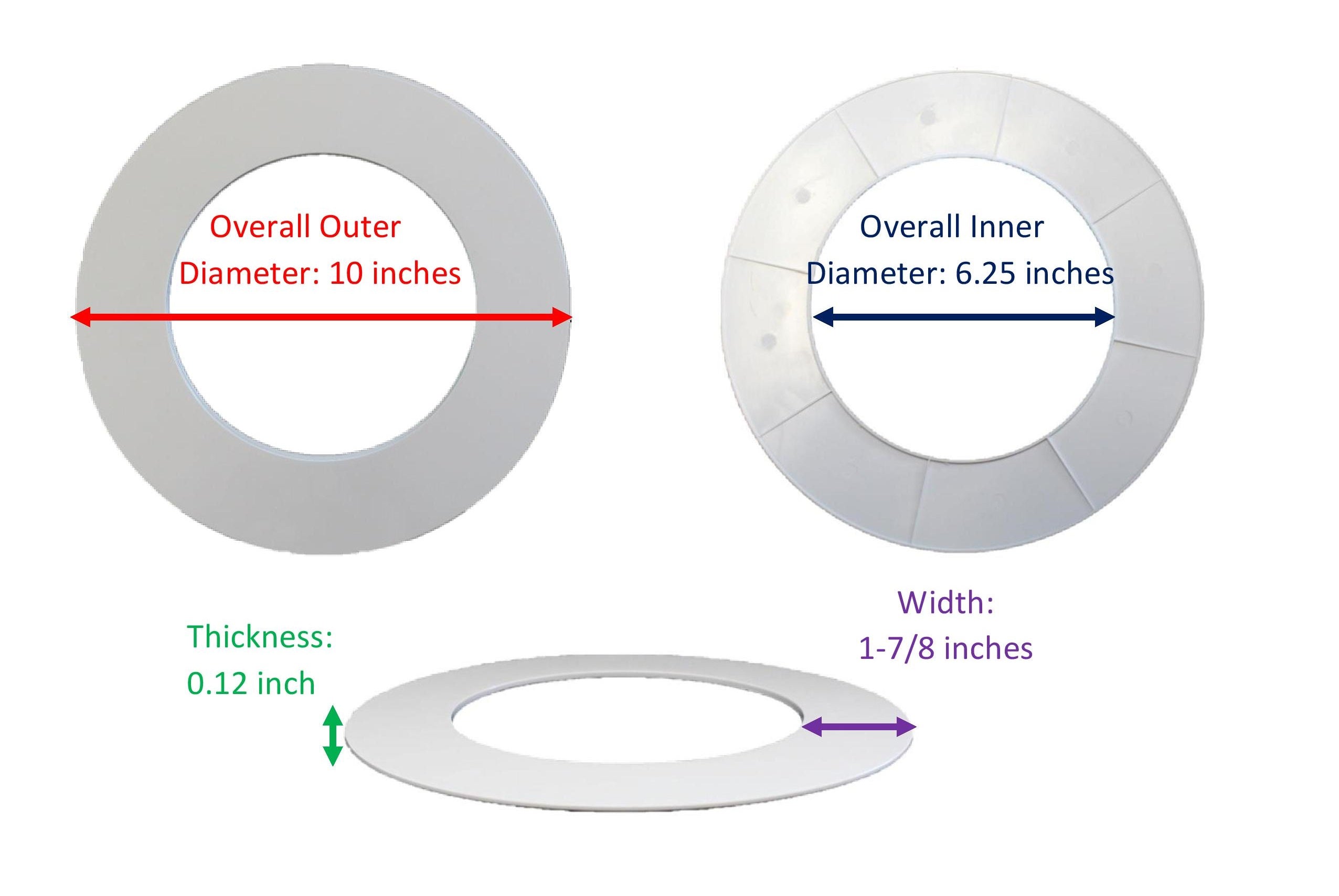 Trim Rings Plastic Ring 10 Inch Recessed Light Ring For Can Lights Li –  JSP Manufacturing