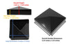 5x5 True (127mm x 127mm) Plastic Pyramid Vinyl Fence Post Cap Black, Grey, Tan or White Multiple Quantities for True Actual 5" x 5" Vinyl Posts