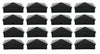 4x4 True (100mmx100mm) Plastic Pyramid Fence Post Caps with Pre-Drilled Hole Black or White Multi- Quantity Packs