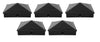 4x4 Nominal (3-5/8"x3-5/8") Plastic Pyramid Fence Post Caps with Pre-Drilled Hole Black or White Multi- Quantity Packs