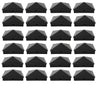 4x4 Nominal (3-5/8"x3-5/8") Plastic Pyramid Fence Post Caps with Pre-Drilled Hole Black or White Multi- Quantity Packs