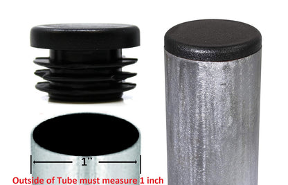 Tubing Caps 1" Round White Plastic Tubing Hole Plug End Cap, 1 inch OD Tube Pipe Cover Plug, Heavy Duty Plastic Plug Cap Insert, Durable Chair Glide