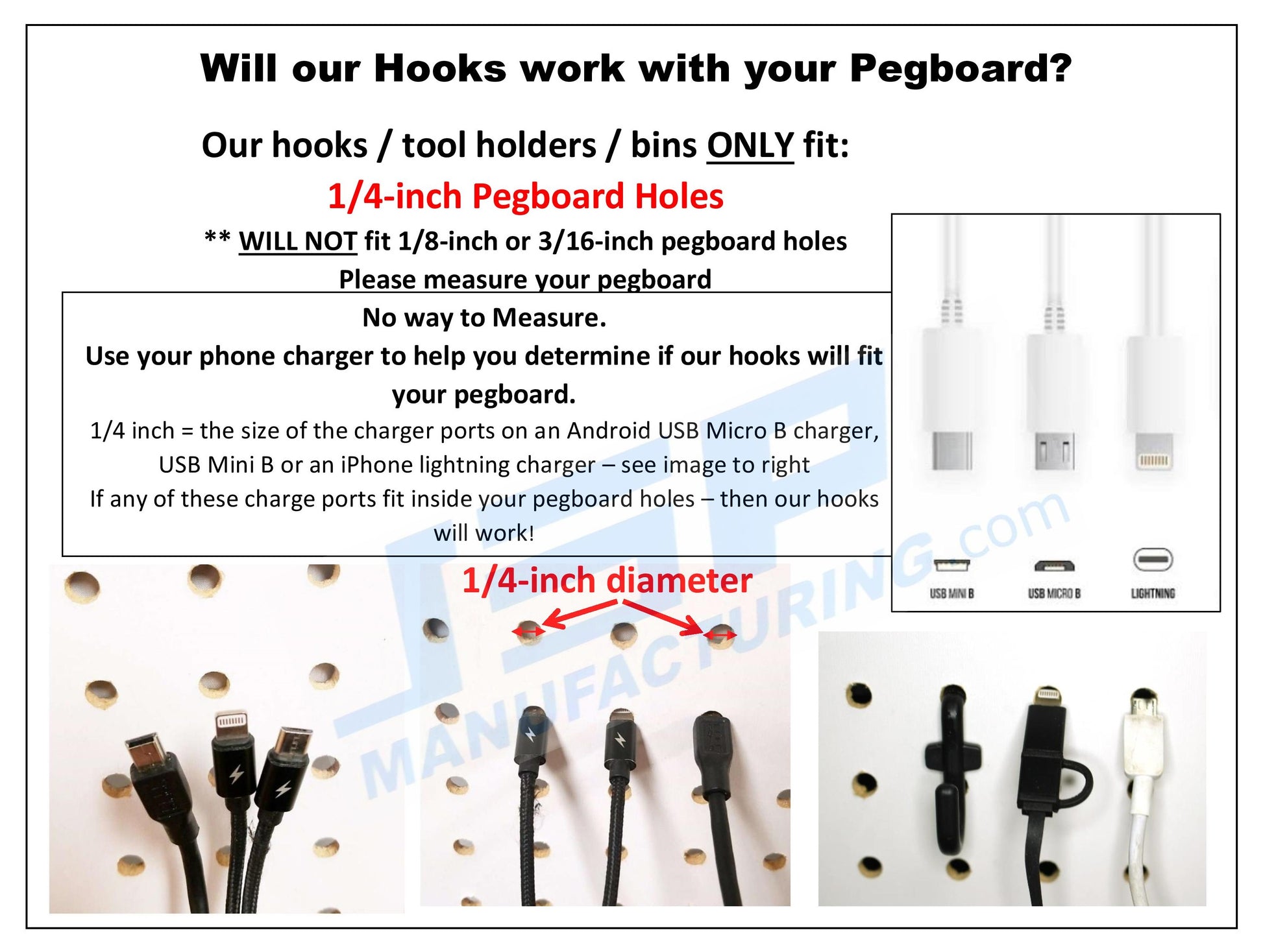 50 Pcs/100 Pcs Black Pegboard J Hooks Heavy Duty Plastic J Shape