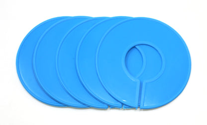 Blue Round Plastic Blank Rack Size Dividers - Multi-Pack