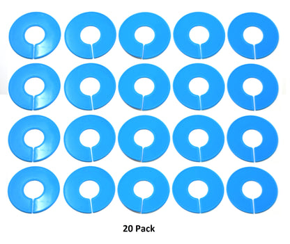 Blue Round Plastic Rack Size Dividers - 20 Pack