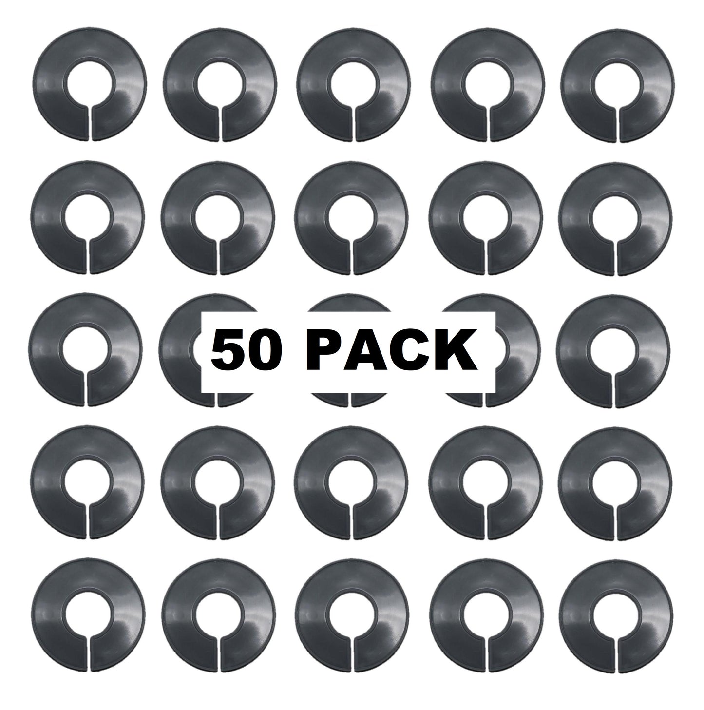 Grey Round Plastic Blank Rack Size Dividers - Multi-Pack