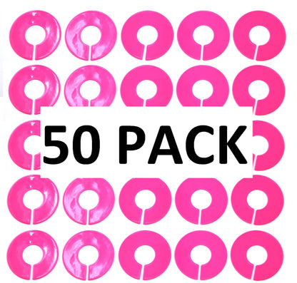 Pink Round Plastic Blank Rack Size Dividers - Multi-Pack