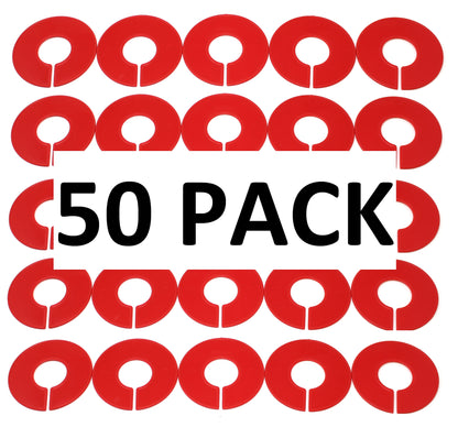 Red Round Plastic Blank Rack Size Dividers - Multi-Pack