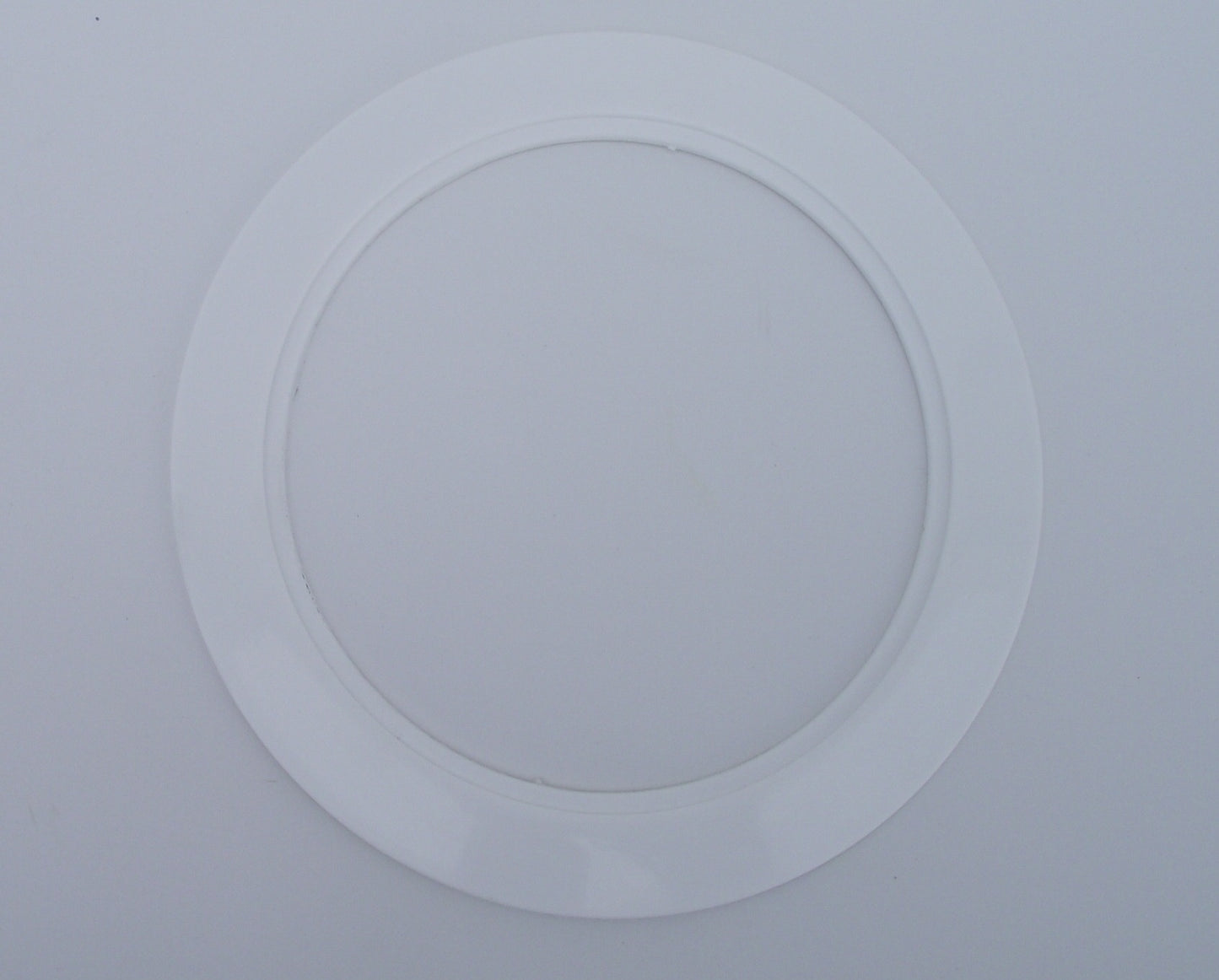 Plastic White Light Trim Ring Recessed Can 6" Inch Over Size Oversized Lighting Fixture
