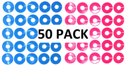 Pink and Blue Round Clothing Rack Size Divider - Multi-Pack