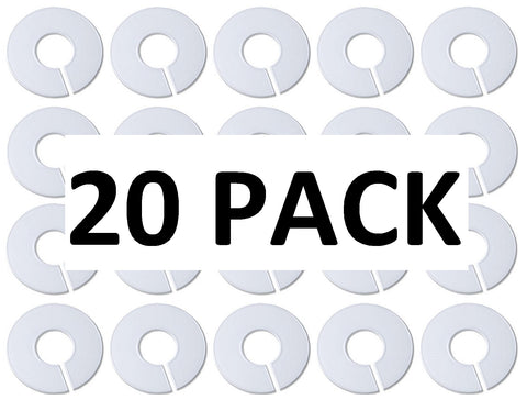 Walmart White Round Plastic Blank Rack Size Dividers - Multi-Pack