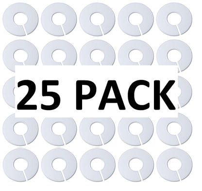 White Round Plastic Blank Rack Size Dividers - Multi-Pack