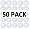 White Round Plastic Blank Rack Size Dividers - Multi-Pack
